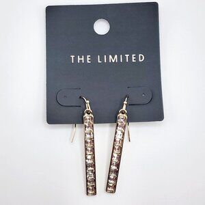 THE LIMITED Clear Rhinestone Dangle Earrings